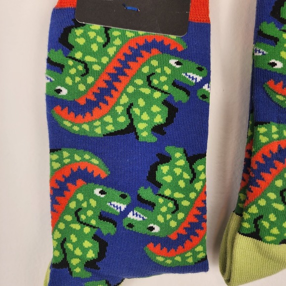 Dilly Socks NWT His And Hers Dinosaur Swiss‎ Design Set of Two Socks - Picture 3 of 7
